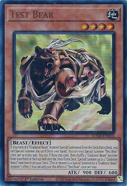 Test Bear - SUDA-EN018 -  Ultra Rare - 1st Edition